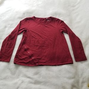 Organic Cotton Blend Brick Red Long Sleeve Tee from Toad&Co size Medium